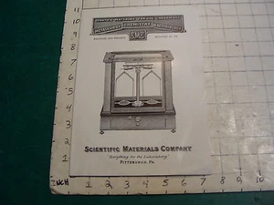 original Catalog: BALANCES & WEIGHTS, Scientific Materials co. 30pgs,  V EARLY - Picture 1 of 12