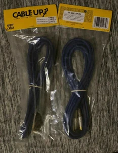 2x TEAC Cert CABLE UP 10 Foot RCA SPDIF Cables Double Shield Coax Gold Plate RCA - Picture 1 of 6