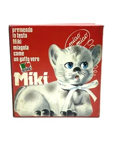 VINTAGE 80 MIKI IL GATTO CHE MIAGOLA SEBINO RARO NUOVO IN BOX # NIB GC - Foto 1 di 6
