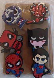 MARVEL SHOE CHARMS FOR CROCS SET OF 6 - Picture 1 of 1