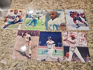Lot of (12) Assorted 8X10 Color & B&W Sports Photos With And Without Autographs  - Picture 1 of 21