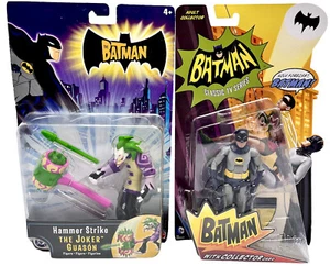 Batman And Joker Action Figure Set 1966 Adam West Hammer Strike 2004 DC Comics - Picture 1 of 12