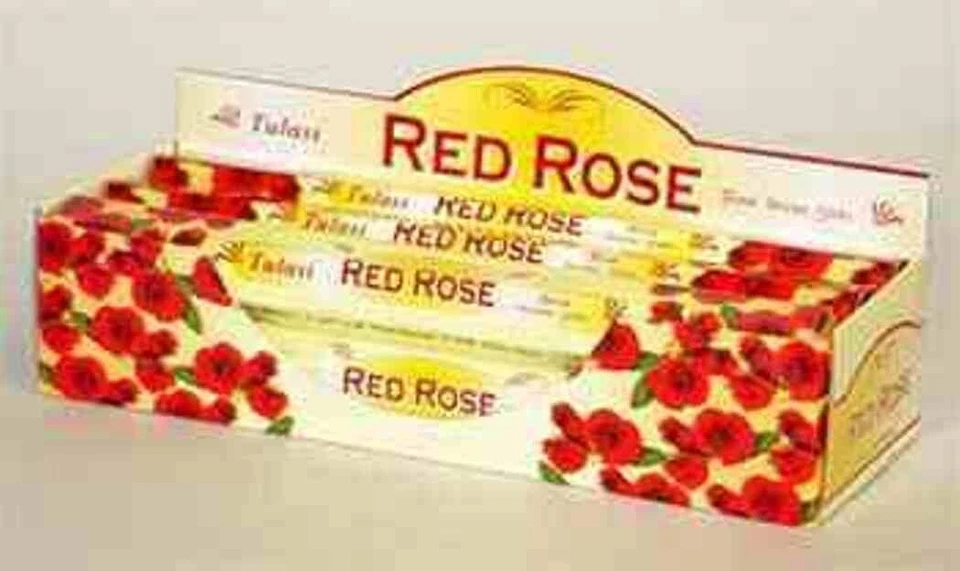 Tulasi 20 Stick Hex Pack Incense - Red Rose - Image 1 of 1
