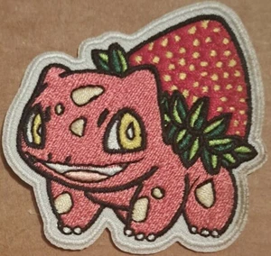 Fresa Bulbasaur Hierba/Veneno Pokémon Bordado Hierro en Parche - Imagen 1 de 1