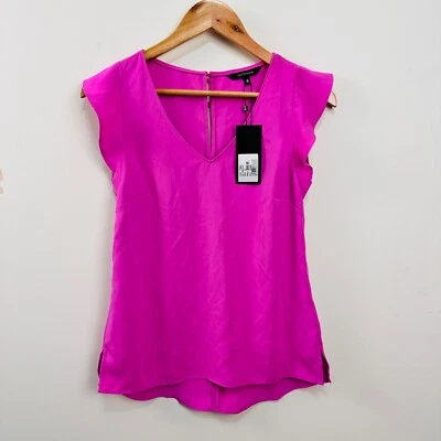 Portmans Button Up Floral Blouse Top 6 Flutter Sleeve - Image 1 of 4