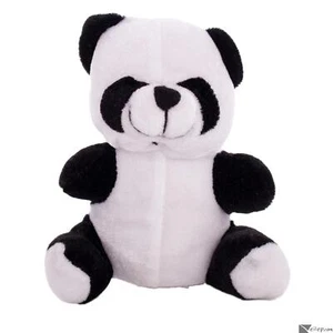 US Toy Cute Holiday Stuffed Panda 6.25" Polyester Plush Animal, Black White - Picture 1 of 2