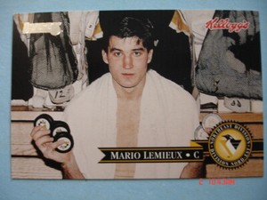 1995-96 Donruss "Kelloggs" Cereal Box Insert (The Fiver) Mario Lemieux!