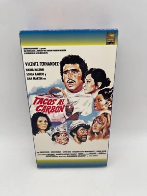FIRST Vicente Fernandez VHS Tacos El Carbon Rare OOP Spanish Mexican Movie 1971 - Image 1 of 3