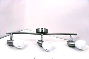 IKEA Lampadario/Binario Da Soffitto 3 Faretti Nichel Bianco Stile BASISK Complet - Bild 1 von 4