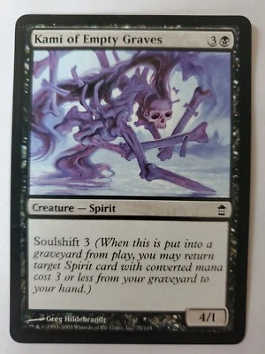 MTG Magic The Gathering Card Kami of Empty Graves Creature Spirit Black Saviours - Image 1 of 2