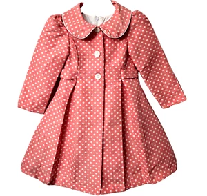 Easter Bonnie Jean Dress Set 5 5T Jacket Bows Polka Dots Peach Church Pageant - Picture 1 of 9