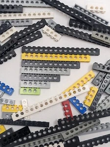 75pcs LEGO TECHNIC Studed Bricks Bulk Lot Only 1x4 1x6 1x8 1x16 Random Beams - Picture 1 of 7