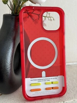 Tech21 Evo Check Flex Case Cover for iPhone 14 Shock Resistant + Glass - Red - Image 1 of 3