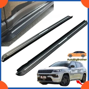 Se adapta a estriberas fijas Jeep Compass 2023 2024 peldaños laterales pedales barra Nerf - Imagen 1 de 8