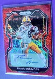 2020 Panini Prizm Thaddeus Moss Rookie Red Shimmer Prizm /35 SP RC + BONUS 