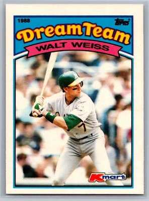 1989 Topps Kmart Dream Team #4 Walt Weiss Oakland Athletics - Image 1 of 2