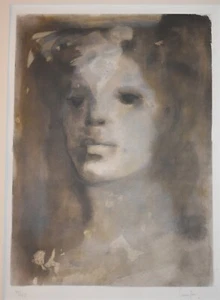 Retrato litográfico firmado y numerado de la artista surrealista Leonor Fini - Imagen 1 de 8