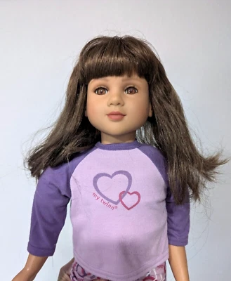 GORGEOUS 2005 Vintage Rare My Twinn doll 23" Brown Hair Bangs Brown eyes - Image 1 of 4