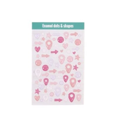 - Enamel Dots and Shapes Pink Blush | Selbstklebende Mini-Sticker mit Perlgla... - Bild 1 von 4