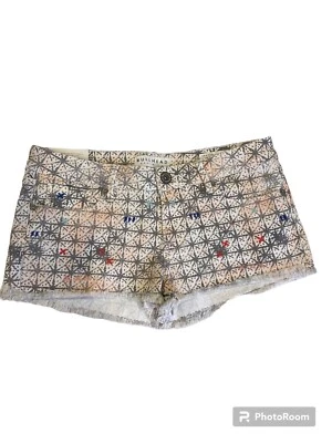 Pantalón Corto Bullhead Mujer Deshilachado 7 Blanco Gris Rosa Estampado Envejecido Foto 1 de 4