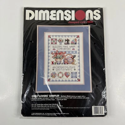 Vintage Dimensions Quilt Lovers' Sampler Stamped Cross Stitch Kit #3103 - Image 1 of 4