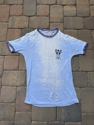 True Vintage 1950s 1960s Westfield Devils Ringer T Shirt Paper Thin Made In USA - Image 1 of 4