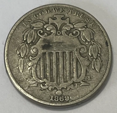 1869 5c Shield Nickel Coin - Image 1 of 4