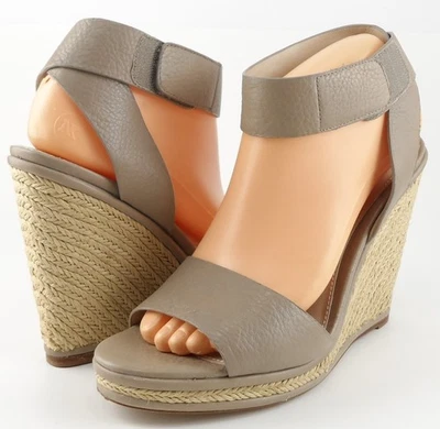 Alpargatas de cuña de diseñador gris caqui ELIE TAHARI CASSANDRA $398 9 EUR 39,5 Foto 1 de 4