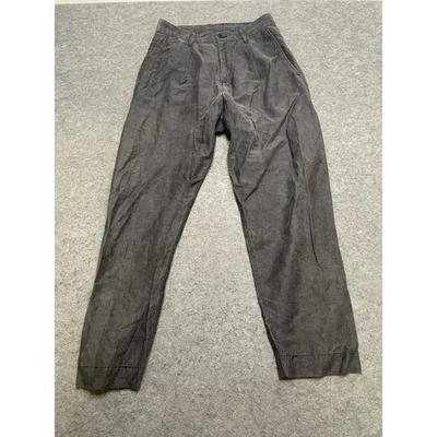Pantalones OUTLIER Para Hombre Tonificados Gris Mezcla de Lino Plisados Delanteros Informales Cómodos Talla Foto 1 de 4