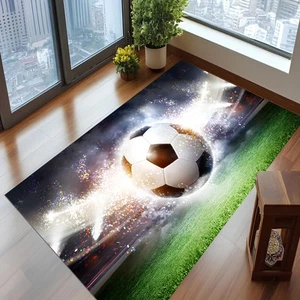 Soccer Rug,Boy Room Rug,Sports Decor Rug,Football Themed Area Mat,Game SoccerRug - Picture 1 of 4