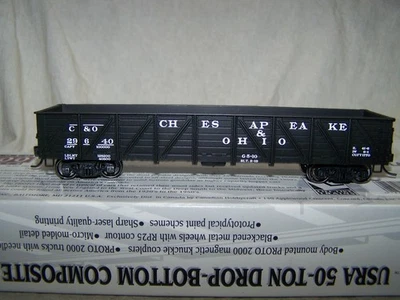 Proto 1000 HO USRA 50-Ton Drop Botton Composite Gondola C&O(RTR) - Image 1 of 4