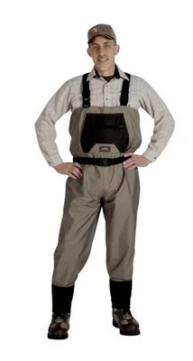 Caddis Men's Affordable Breathable Stocking Foot Wader Large Tan - Image 1 of 4