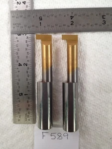 2 USED 1/2" SHANK CARBIDE RETAINING RINGS GROOVE SIZE  .155"  USA (F589) - Picture 1 of 3