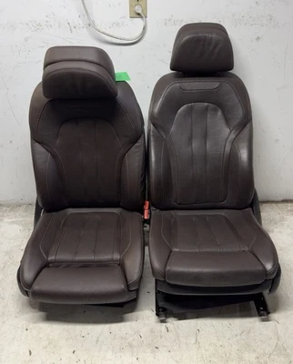 **NOTE Front Right & Left Sport Leather Seat Mokka Brown OEM BMW F15 X5 14-18 - Image 1 of 4
