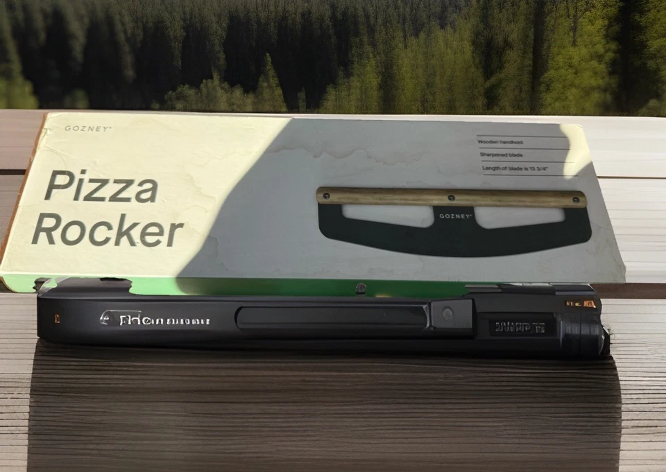 Gozney AD1597 Pizza Rocker Stainless Steel & Wood Pizza Rocker Cutter