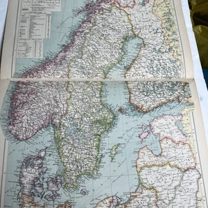 1928 Map Of Scandinavia & The Baltic Land CNA #72/73 Russia in Europe General - Picture 1 of 19