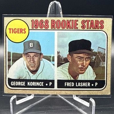 1968 Topps - 1968 Rookie Stars Fred Lasher, George Korince #447 (RC) - Image 1 of 2