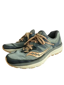 Saucony Womens Guide ISO Everun Running Tennis Shoes Gray Peach Blue Size 8.5 - Picture 1 of 8