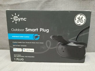 Cync Enchufe Inteligente Exterior Iluminación Wifi Bluetooth Google alexa Hogar Interruptor de Luz Foto 1 de 4