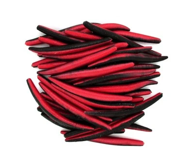 WAVE Worms Bulk (42) 5" TIKI-BamBoo Stick Red Shad Nuevo Foto 1 de 2