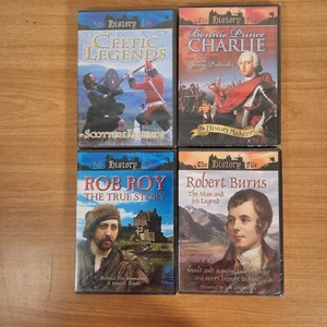 The History Makers 4 DVDS ROB ROY CELTIC LEGENDS ROBERT BURNS BONNIE PRINCE NUEVO - Imagen 1 de 2
