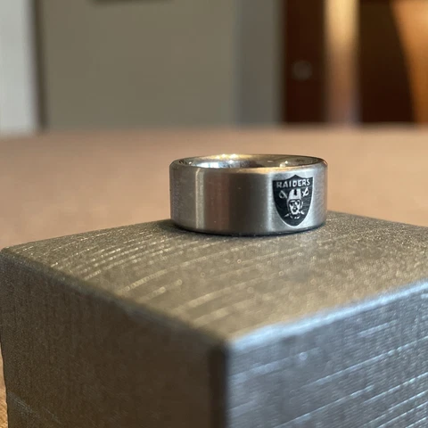 Las Vegas Raiders Team TI Titanium Ring size 9 Cover