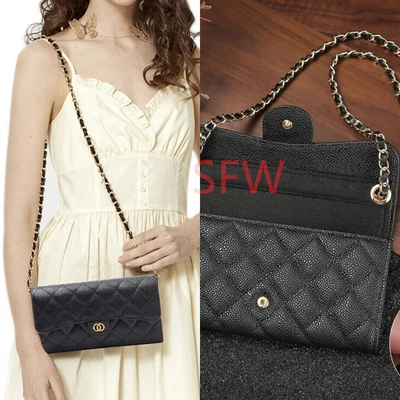 Kit de conversión para Chanel clásico largo solapa cartera inserto + cadena de cuero de vaca Foto 1 de 4