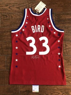 LARRY BIRD SIGNED MITCHELL & NESS AUTHENTIC 1983 ALL STAR JERSEY PSA WITNESSED - Image 1 of 4