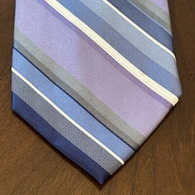 Van Heusen фиолетовый синий 100% шелк мужской галстук сделано в Китае - Изображение 1 из 4