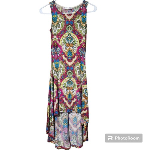 VETEMENTS Abito donna taglia small toni gioiello elasticizzato alto basso racerback boho primavera