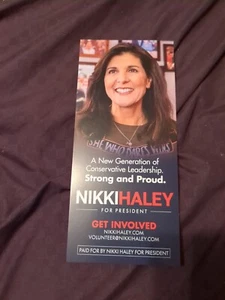 NIKKI HALEY President Campaign BROCHURE PAMPHLET OFFICIAL CAMPAIGN ITEM - Picture 1 of 2