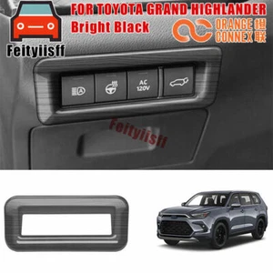 Bright Black Headlight Switch Control Frame For Toyota Grand Highlander 2024+ - Picture 1 of 3