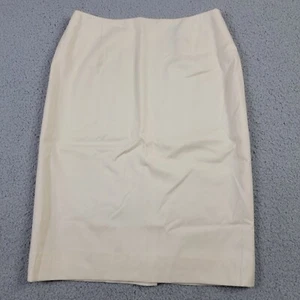 Carlisle Women's Off White Skirt Straight Pleated 95% Wool Blend Size 8 - Picture 1 of 7