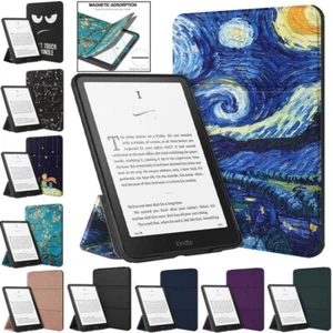 Magnetyczne inteligentne skórzane etui na Amazon Kindle Paperwhite 12. Gen 2024 7 cali - Zdjęcie 1 z 36